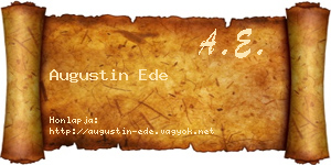 Augustin Ede névjegykártya